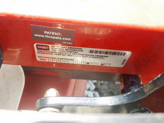 JFMAMJJASNDS17 - 2000 TORO MOWER DECK RED photo 10