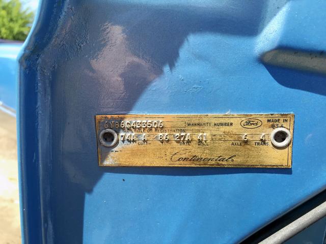 6Y86G433506 - 1966 LINCOLN TOWN CAR BLUE photo 9