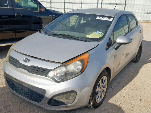 KNADM5A30D6205393 - 2013 KIA RIO LX SILVER photo 2