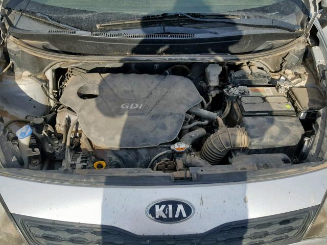 KNADM5A30D6205393 - 2013 KIA RIO LX SILVER photo 7