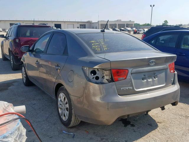 KNAFU4A25B5415386 - 2011 KIA FORTE EX GRAY photo 3