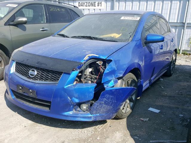 3N1BB6AP2CL738054 - 2012 NISSAN SENTRA SE- BLUE photo 2