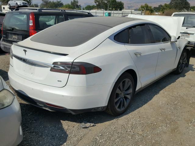 5YJSA1H18EFP43958 - 2014 TESLA MODEL S WHITE photo 4