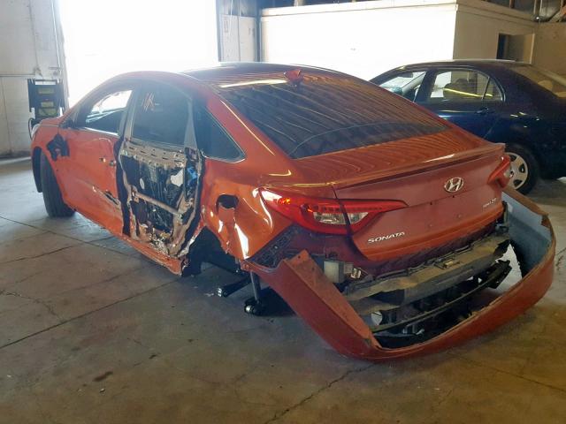 5NPE34AB4FH105110 - 2015 HYUNDAI SONATA SPO ORANGE photo 3