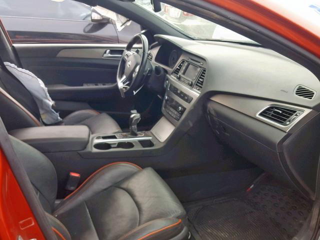 5NPE34AB4FH105110 - 2015 HYUNDAI SONATA SPO ORANGE photo 5