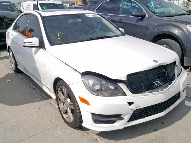 WDDGF4HB2EG206130 - 2014 MERCEDES-BENZ C 250 WHITE photo 1