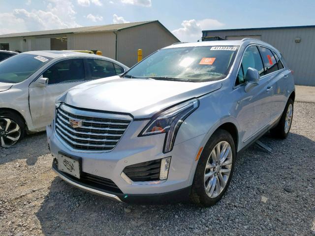 1GYKNFRS1HZ326537 - 2017 CADILLAC XT5 PLATIN BLUE photo 2