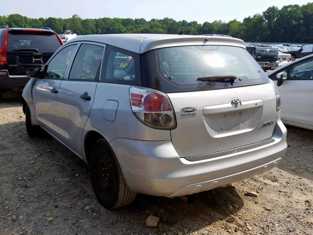 2T1KR32E15C407492 - 2005 TOYOTA MATRIX SILVER photo 3