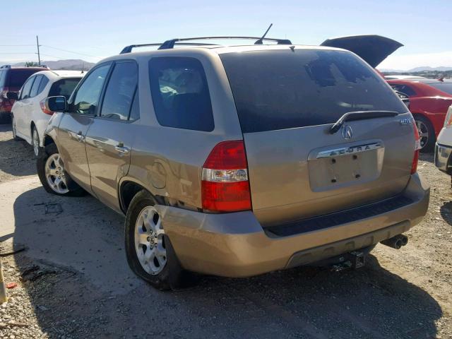 2HNYD18661H525187 - 2001 ACURA MDX TOURIN TAN photo 3