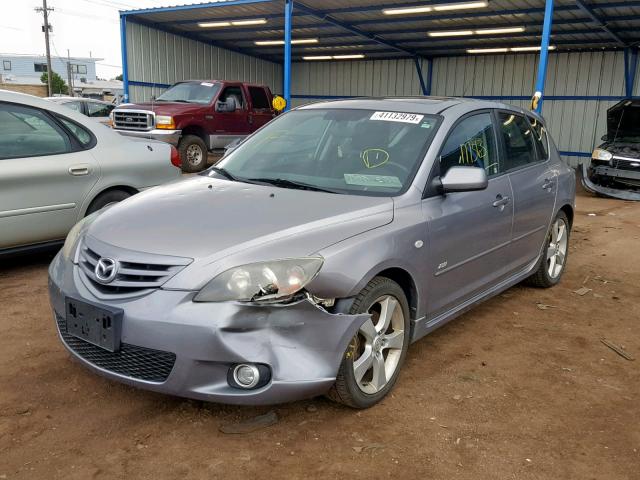 JM1BK143251254789 - 2005 MAZDA 3 HATCHBAC GRAY photo 2