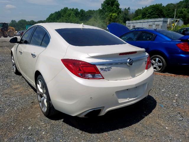 2G4GV5GV5C9132224 - 2012 BUICK REGAL GS WHITE photo 3