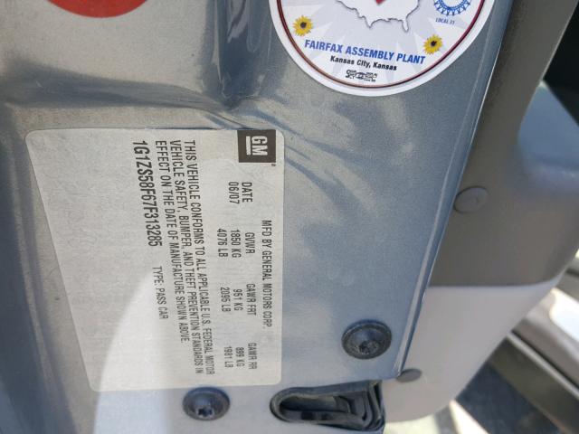 1G1ZS58F67F313285 - 2007 CHEVROLET MALIBU LS Mavi foto 10