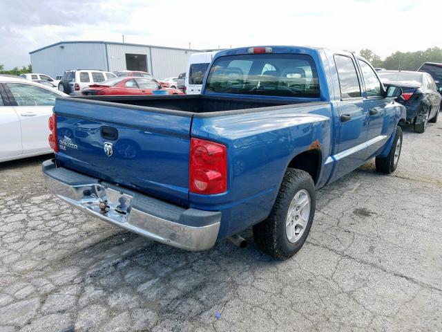 1D7HE48K66S522622 - 2006 DODGE DAKOTA QUA BLUE photo 4