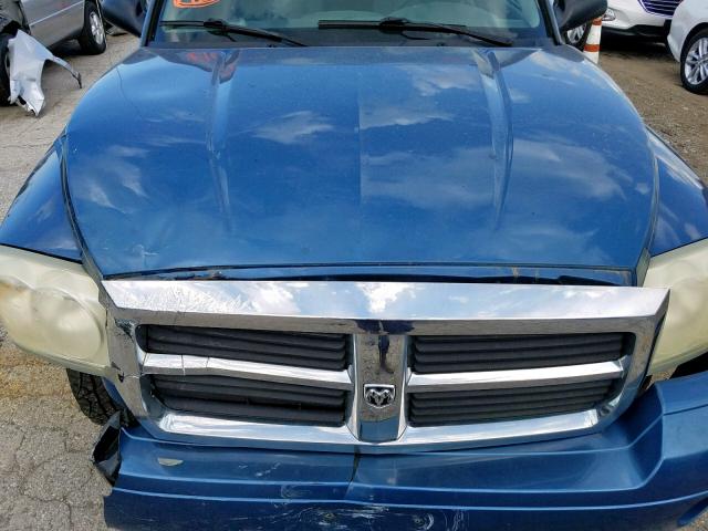 1D7HE48K66S522622 - 2006 DODGE DAKOTA QUA BLUE photo 7