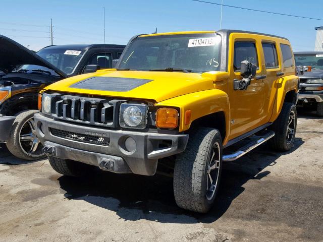 5GTDN13E578124544 - 2007 HUMMER H3 YELLOW photo 2