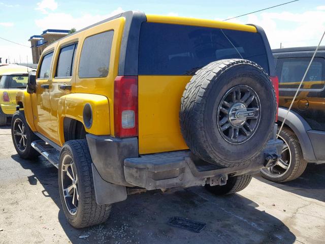 5GTDN13E578124544 - 2007 HUMMER H3 YELLOW photo 3