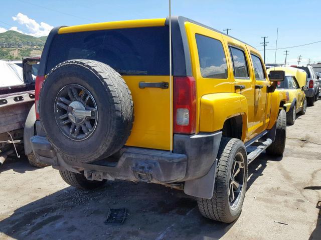 5GTDN13E578124544 - 2007 HUMMER H3 YELLOW photo 4