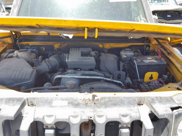 5GTDN13E578124544 - 2007 HUMMER H3 YELLOW photo 7