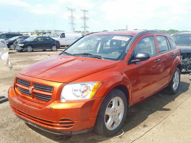 1B3HB28B48D701502 - 2008 DODGE CALIBER ORANGE photo 2