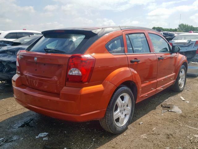 1B3HB28B48D701502 - 2008 DODGE CALIBER ORANGE photo 4