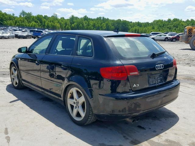 WAUHF78P78A099947 - 2008 AUDI A3 2.0 BLACK photo 3