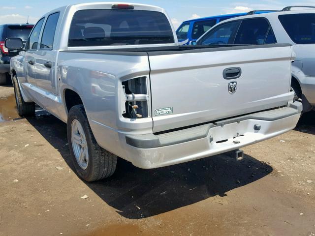 1D7CE3GP1AS104723 - 2010 DODGE DAKOTA SXT SILVER photo 3