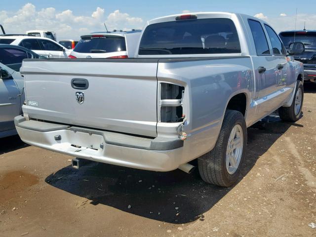 1D7CE3GP1AS104723 - 2010 DODGE DAKOTA SXT SILVER photo 4