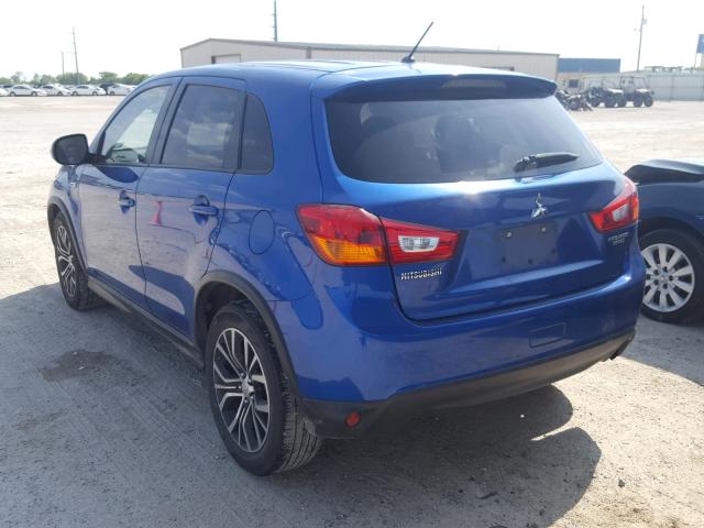 JA4AP3AU8GZ029443 - 2016 MITSUBISHI OUTLANDER BLUE photo 3