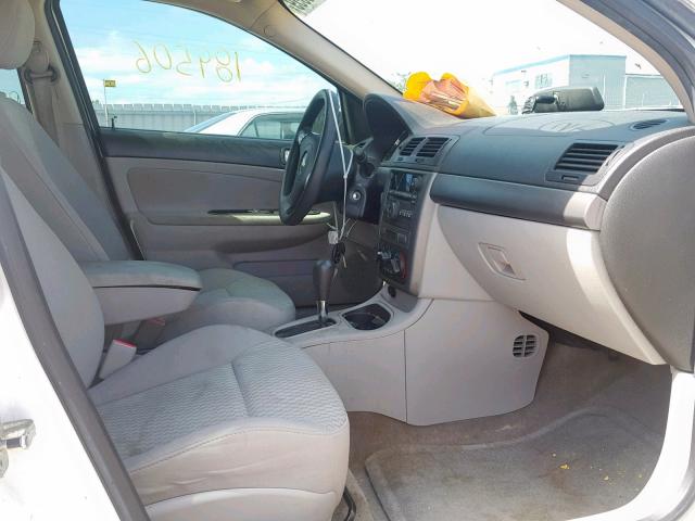 1G1AL55F687142080 - 2008 CHEVROLET COBALT LT WHITE photo 5