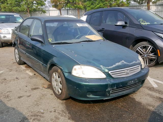 2HGEJ6611YH570524 - 2000 HONDA CIVIC BASE GREEN photo 1