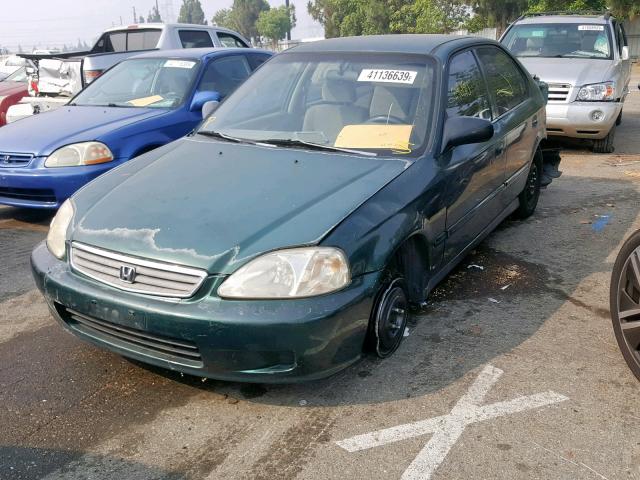 2HGEJ6611YH570524 - 2000 HONDA CIVIC BASE GREEN photo 2