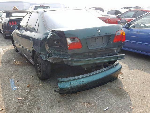 2HGEJ6611YH570524 - 2000 HONDA CIVIC BASE GREEN photo 3