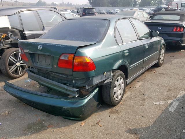 2HGEJ6611YH570524 - 2000 HONDA CIVIC BASE GREEN photo 4