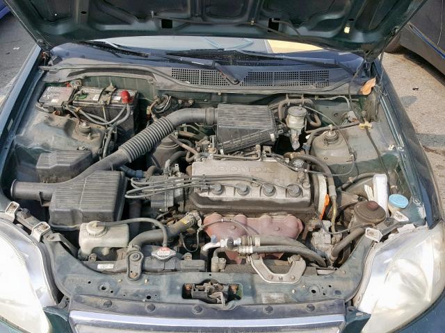 2HGEJ6611YH570524 - 2000 HONDA CIVIC BASE GREEN photo 7