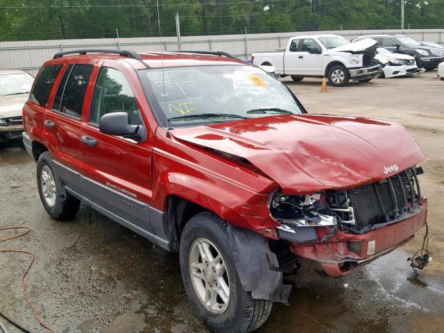 1J4GX48N44C416620 - 2004 JEEP GRAND CHER RED photo 1