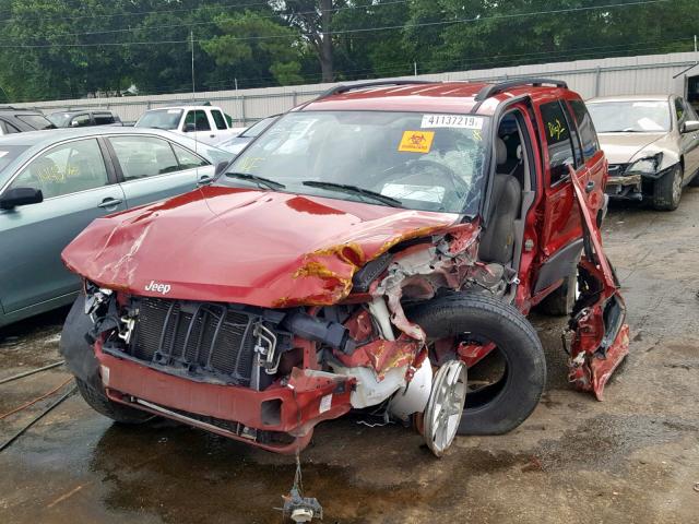 1J4GX48N44C416620 - 2004 JEEP GRAND CHER RED photo 2