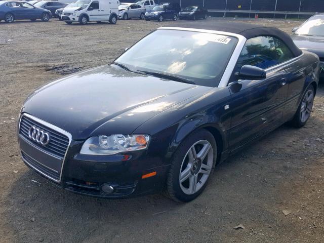 WAUAF48H97K016553 - 2007 AUDI A4 2.0T CA BLACK photo 2