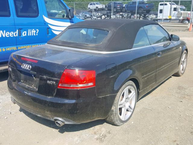 WAUAF48H97K016553 - 2007 AUDI A4 2.0T CA BLACK photo 4