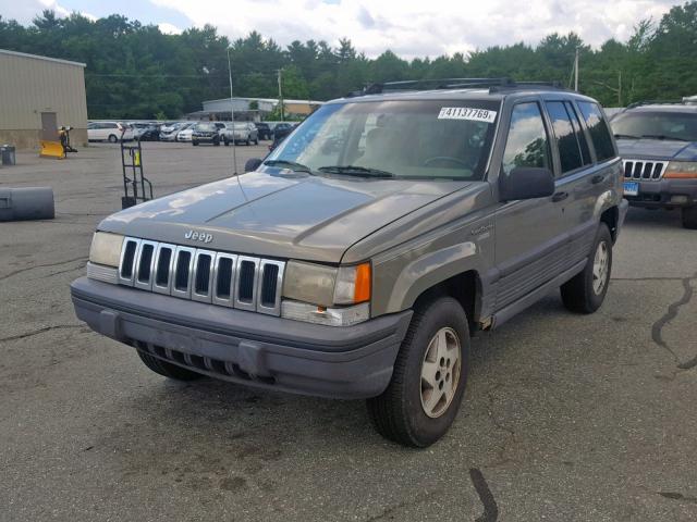 1J4GZ58S9SC762570 - 1995 JEEP GRAND CHER GRAY photo 2