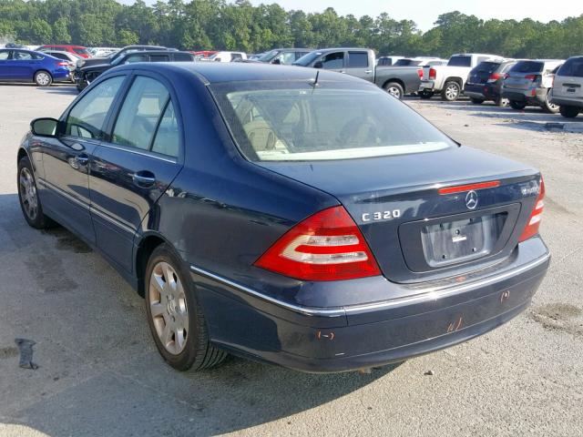 WDBRF84J25F641872 - 2005 MERCEDES-BENZ C 320 4MAT BLUE photo 3