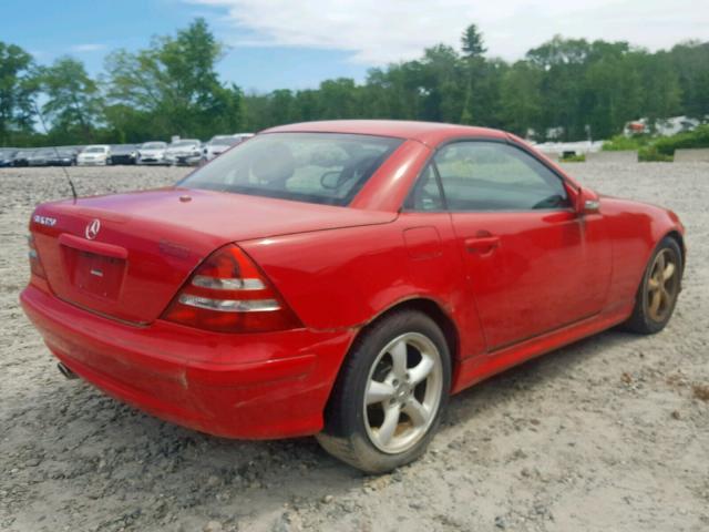 WDBKK65FX1F212355 - 2001 MERCEDES-BENZ SLK 320 RED photo 4