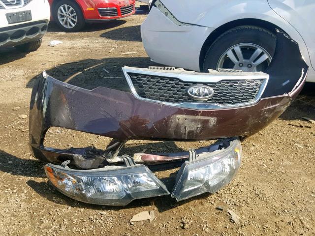 KNAFU4A27B5382360 - 2011 KIA FORTE EX BLACK photo 9