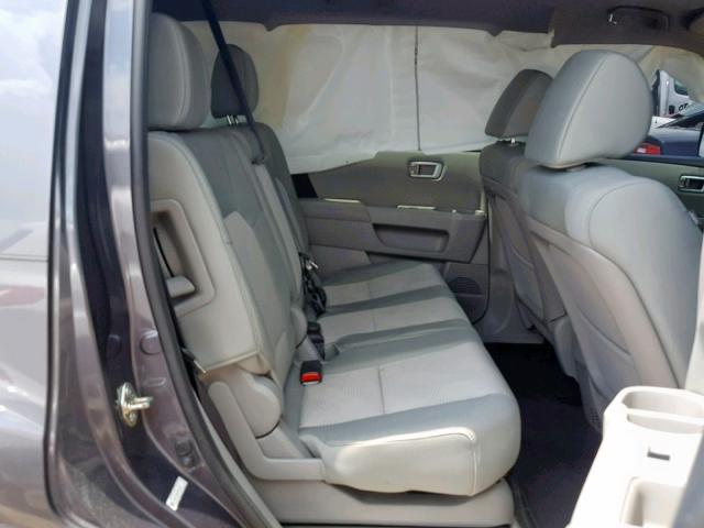 5FNYF4H20FB015106 - 2015 HONDA PILOT LX GRAY photo 6