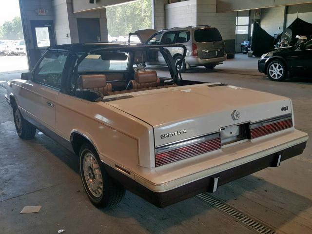 1C3BC55D2CG170658 - 1982 CHRYSLER LEBARON ME WHITE photo 3