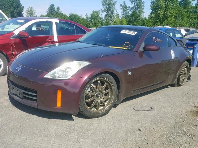 JN1AZ34D96M306918 - 2006 NISSAN 350Z COUPE PURPLE photo 2