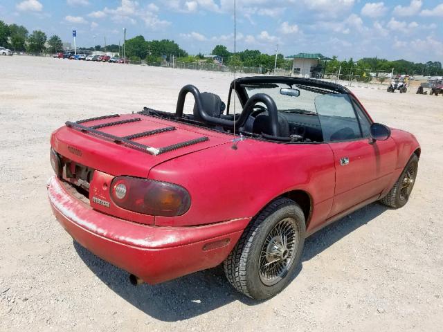 JM1NA3516M0217578 - 1991 MAZDA MX-5 MIATA RED photo 4