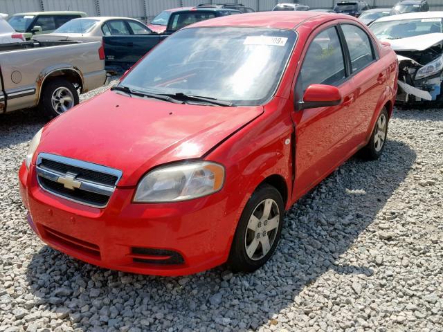 KL1TD56658B243238 - 2008 CHEVROLET AVEO BASE Қызыл фото 2