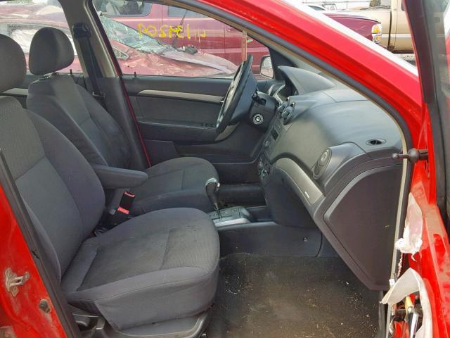 KL1TD56658B243238 - 2008 CHEVROLET AVEO BASE Қызыл фото 5