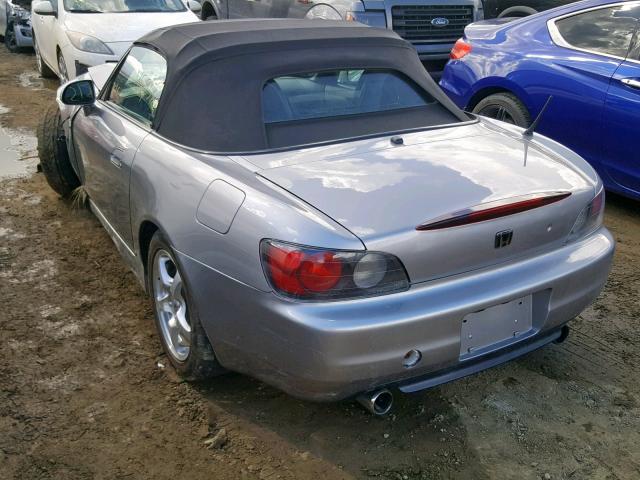 JHMAP1145YT800115 - 2000 HONDA S2000 SILVER photo 3