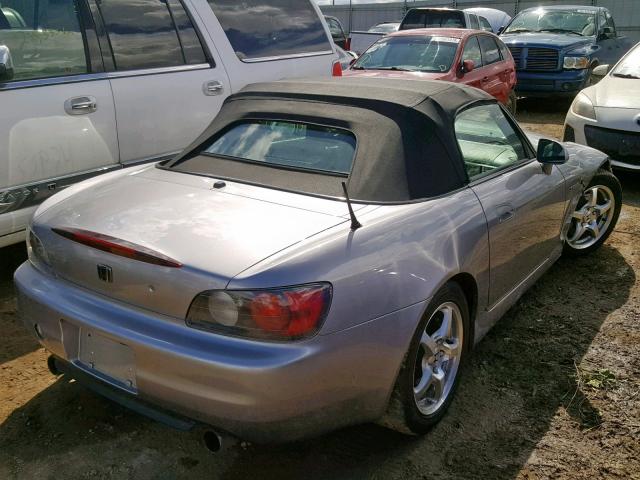 JHMAP1145YT800115 - 2000 HONDA S2000 SILVER photo 4